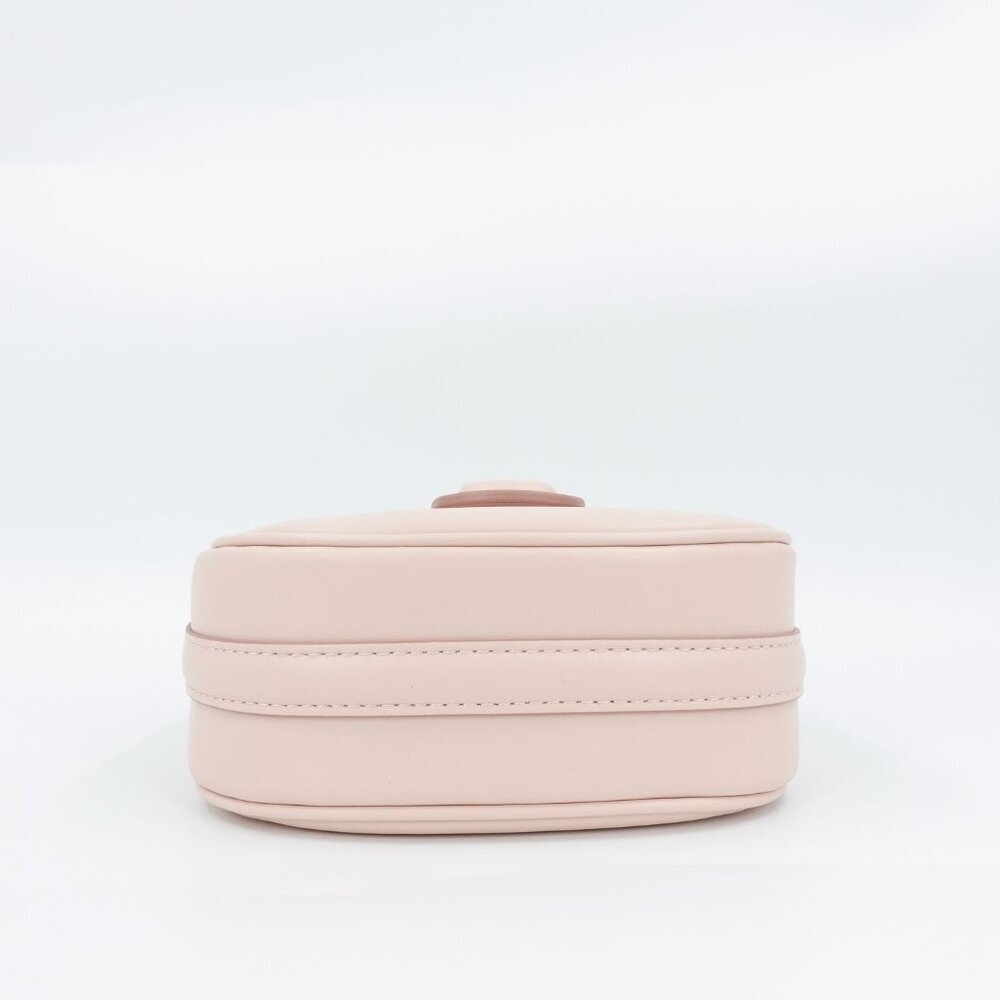 Marc Jacobs Women's The Messenger Saddle Bag Small In Leather Rose Pink OS - Picture 6 of 13